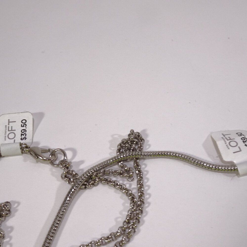 NWT Ann Taylor Banana Republic Trio of Blue Layer Necklace NWT 120 - Picture 2 of 10